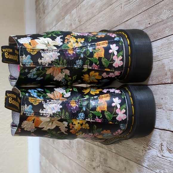 Dr. Martens 1460 Pascal 8 Eye Darcy Floral Leather High Top Boots 8 - Picture 10 of 17